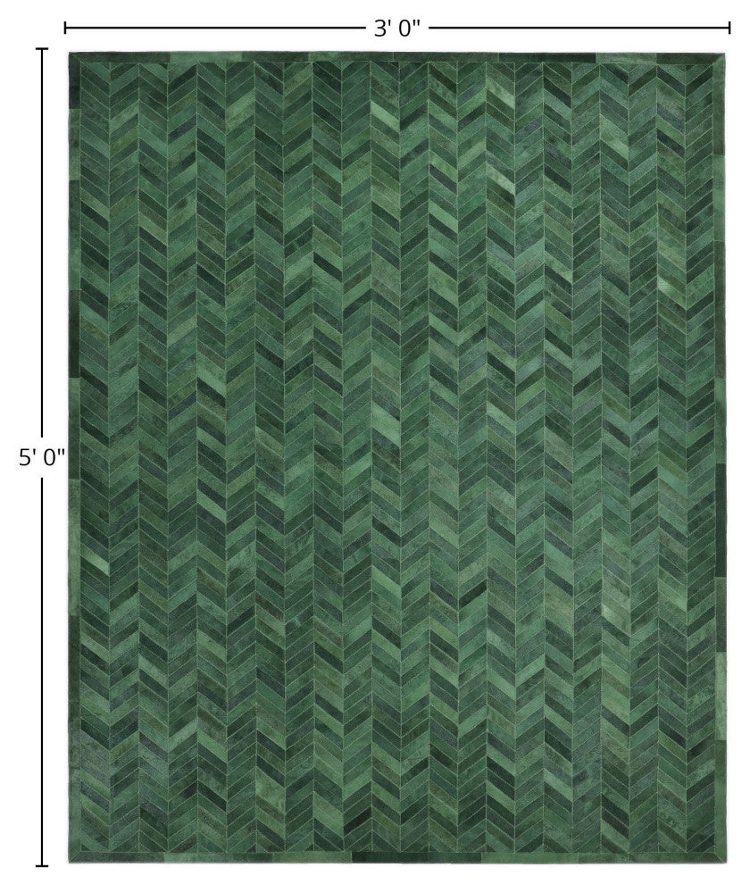 Meir One-of-a-Kind Handmade Area Rug Green, 3' 0'' x 5' 0''