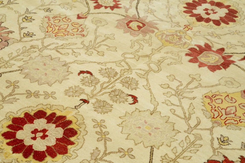 Rug N Carpet - Handmade Oriental 8' 10" x 11' 10" Unique Oushak Area Rug
