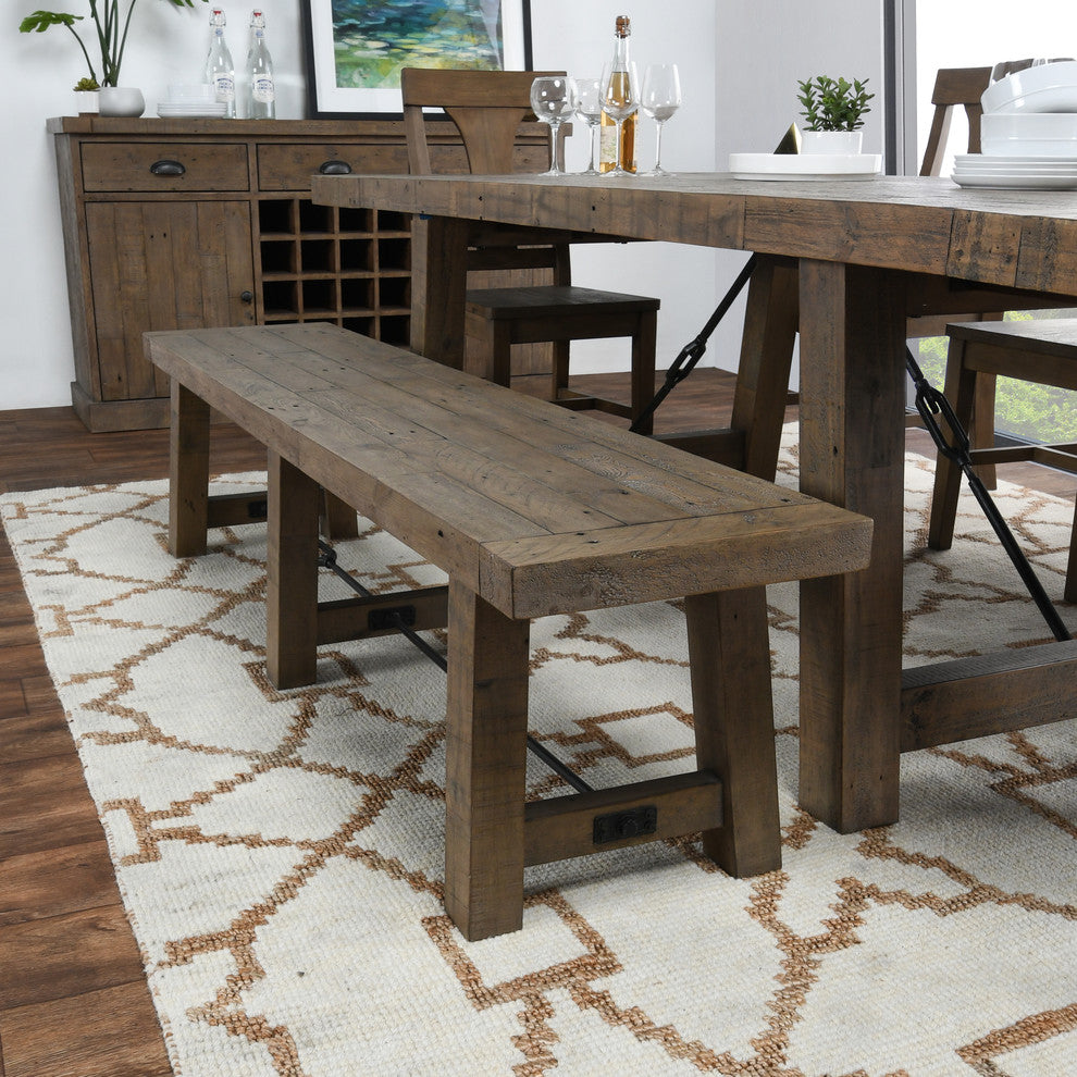 Tuscany Reclaimed Pine 72ï¿½ Bench by Kosas Home