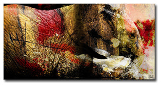 Saddle Ink Elephant V, 20"x40"