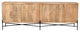 78" Brown Solid Wood Sideboard with Four Doors