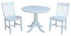 36" Round Extension Dining Table With 2 Cafe Chairs