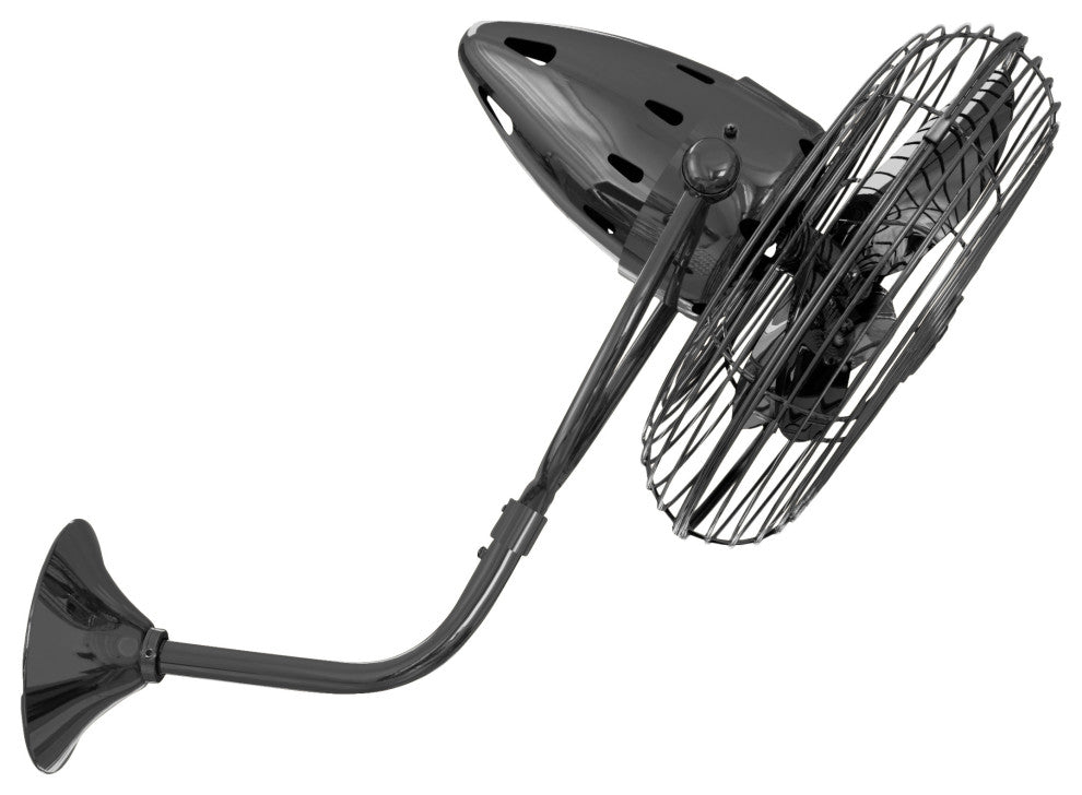 Bruna Parede Directional Wall Fan, Black Nickel