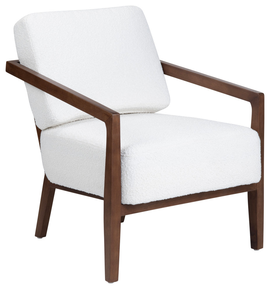 White Upholstered Accent Chair