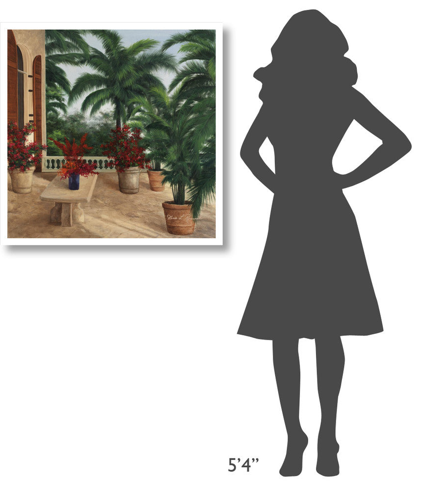 "Tuscan Patio" Digital Paper Print by Diane Romanello, 32"x32"