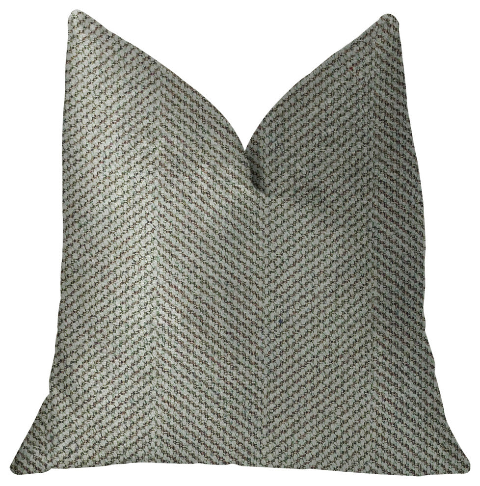 Jordyn Green and Gold Luxury Throw Pillow, 20"x30" Queen