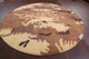 Hand-tufted Agra Oushak Oriental Area Rug, Camouflage, Round 10'