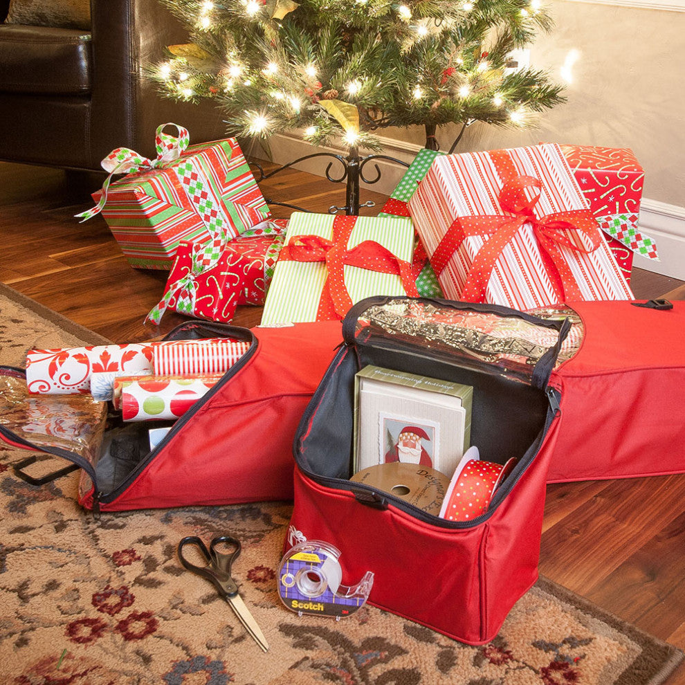 Over The Door Hanging Wrapping Paper Storage Container