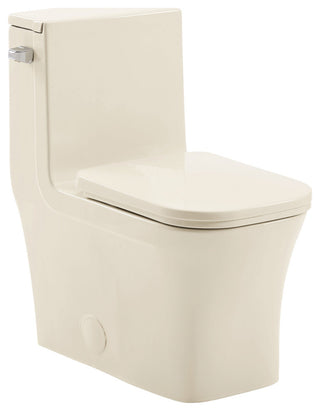 Concorde One Piece Square Left Side Flush Handle Toilet 1.28 gpf in Bisque