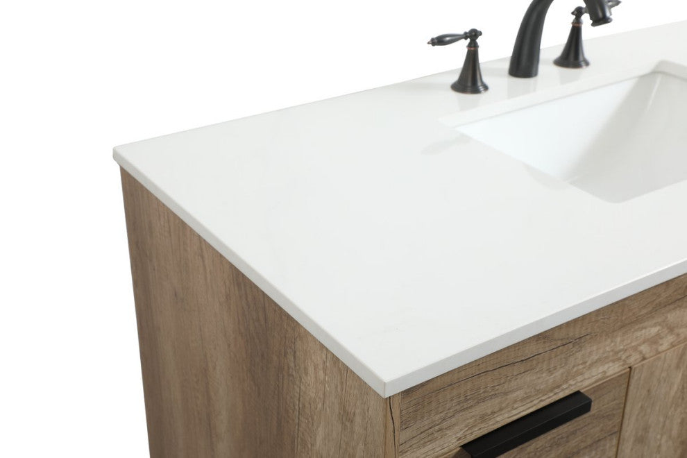 Home Living 22" Modern Natural Oak-Light Bathroom Vanity