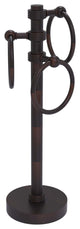 Vanity Top 3 Towel Ring with Groovy Accents, Venetian Bronze
