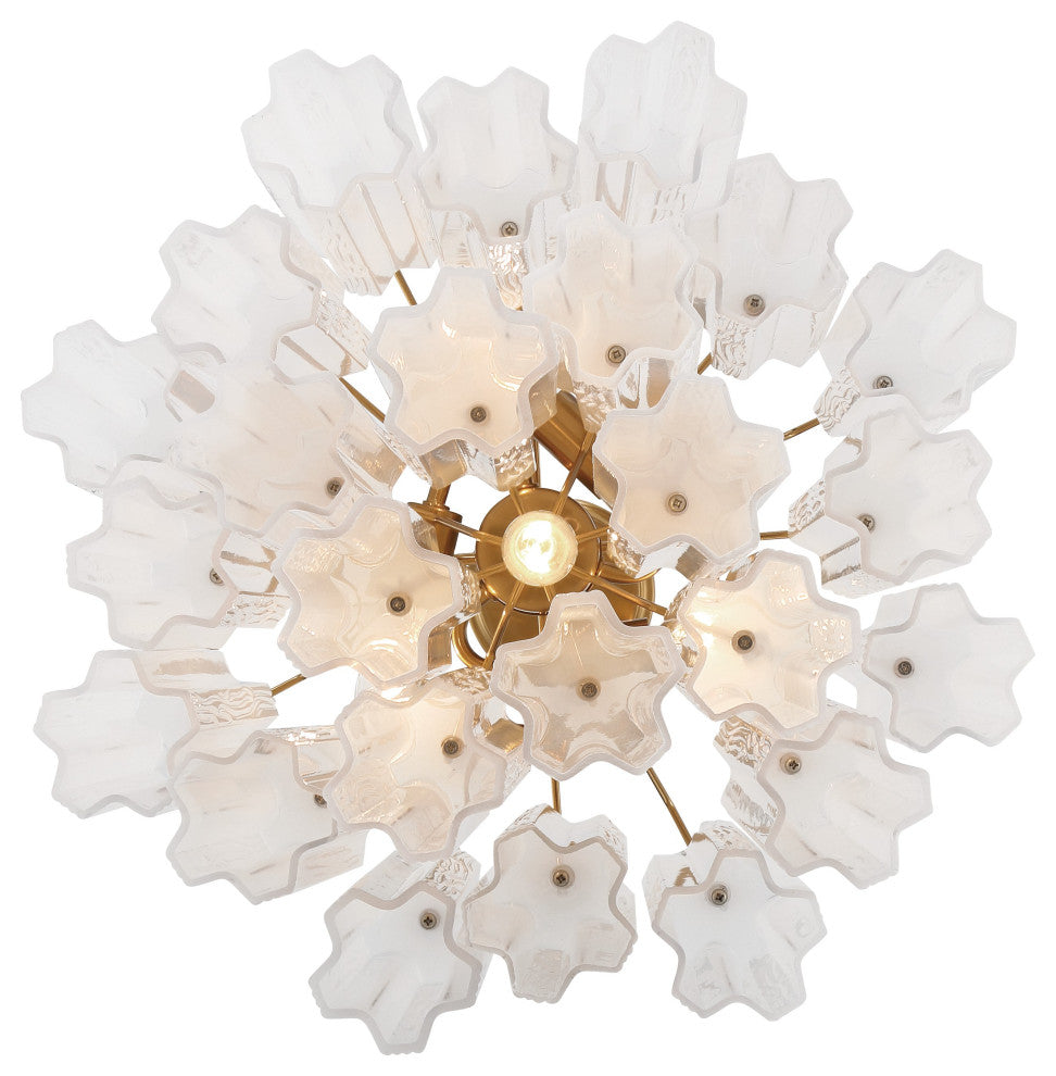 CRYSTORAMA Addis 4 Light Aged Brass Chandelier