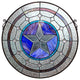 Chloe Lighting Lonestar Tiffany-Style Round Window Panel 24" Height