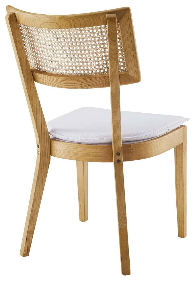 Caledonia Fabric Upholstered Wood Dining Chair Set of 2