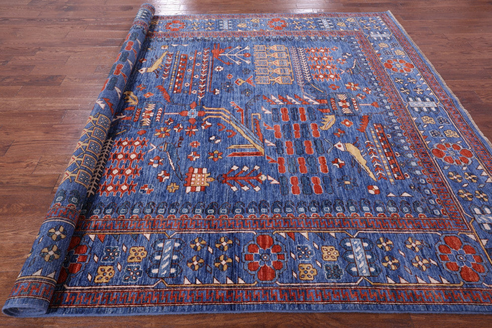 Persian Fine Serapi Hand Knotted Wool Rug 9' 1" X 11' 8" - Q12877