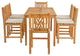 7 Piece Teak Chippendale 71" Rect Counter Set, 6 Armless Counter Stools