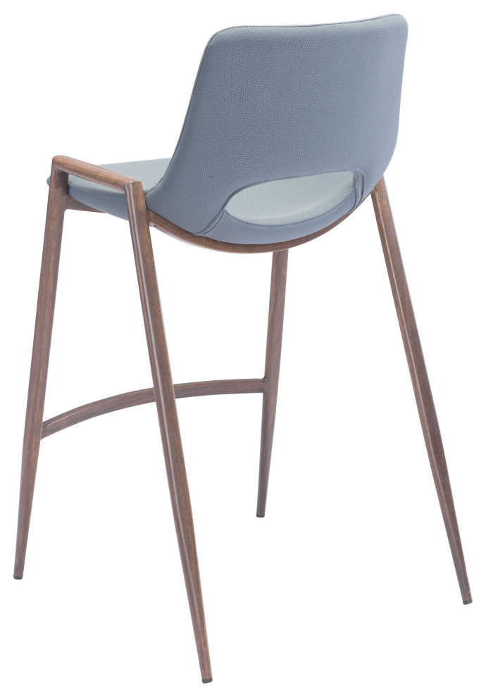 Desi Counter Stool (Set of 2) Blue & Walnut