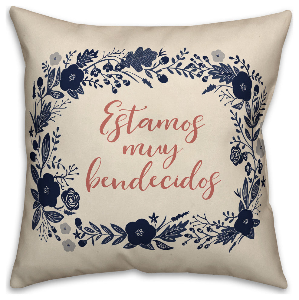 Estamos Muy Bendecidos 18x18 Spun Poly Pillow