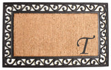 Versailles Monogram Doormat, 18"x30", T