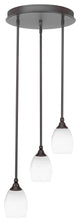 Empire 3-Light Cluster Pendalier, Dark Granite/White Matrix