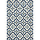 KAS Harbor 4210 Ivory/Blue Mosaic Area Rug, 5'x8'