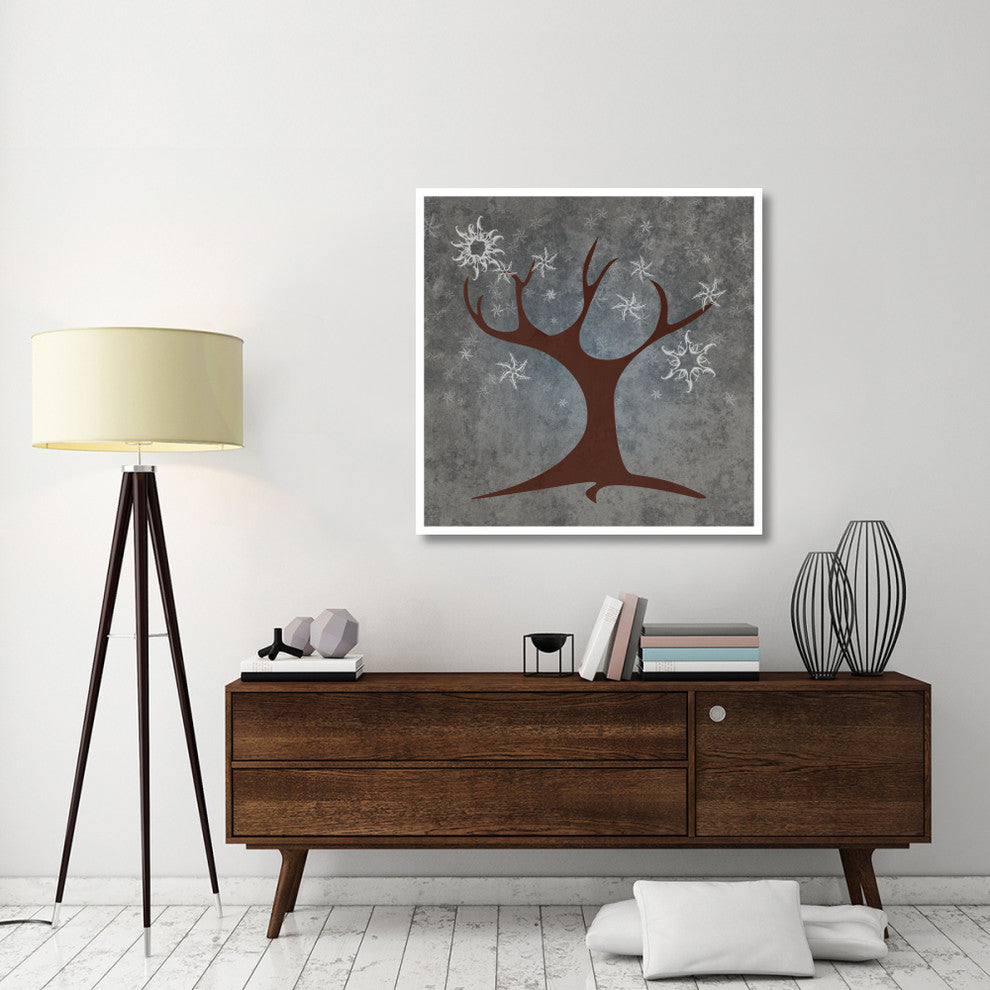 "Tree Winter" Digital Paper Print by BG.Studio, 42"x42"