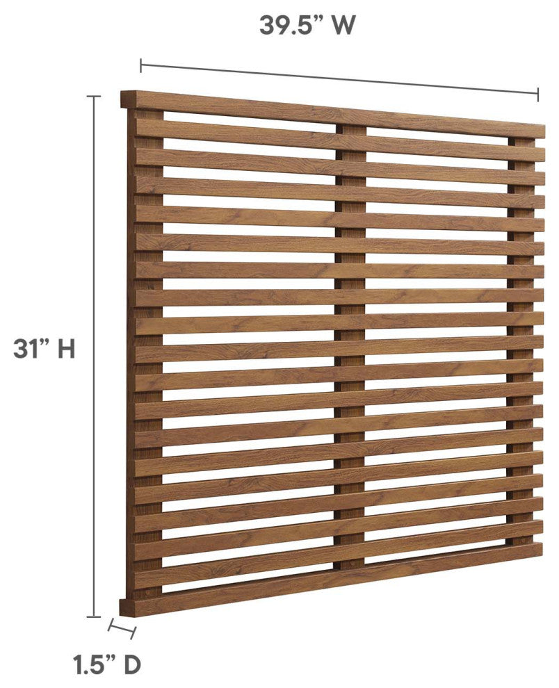 Render Wall Mount Twin Headboard, Walnut