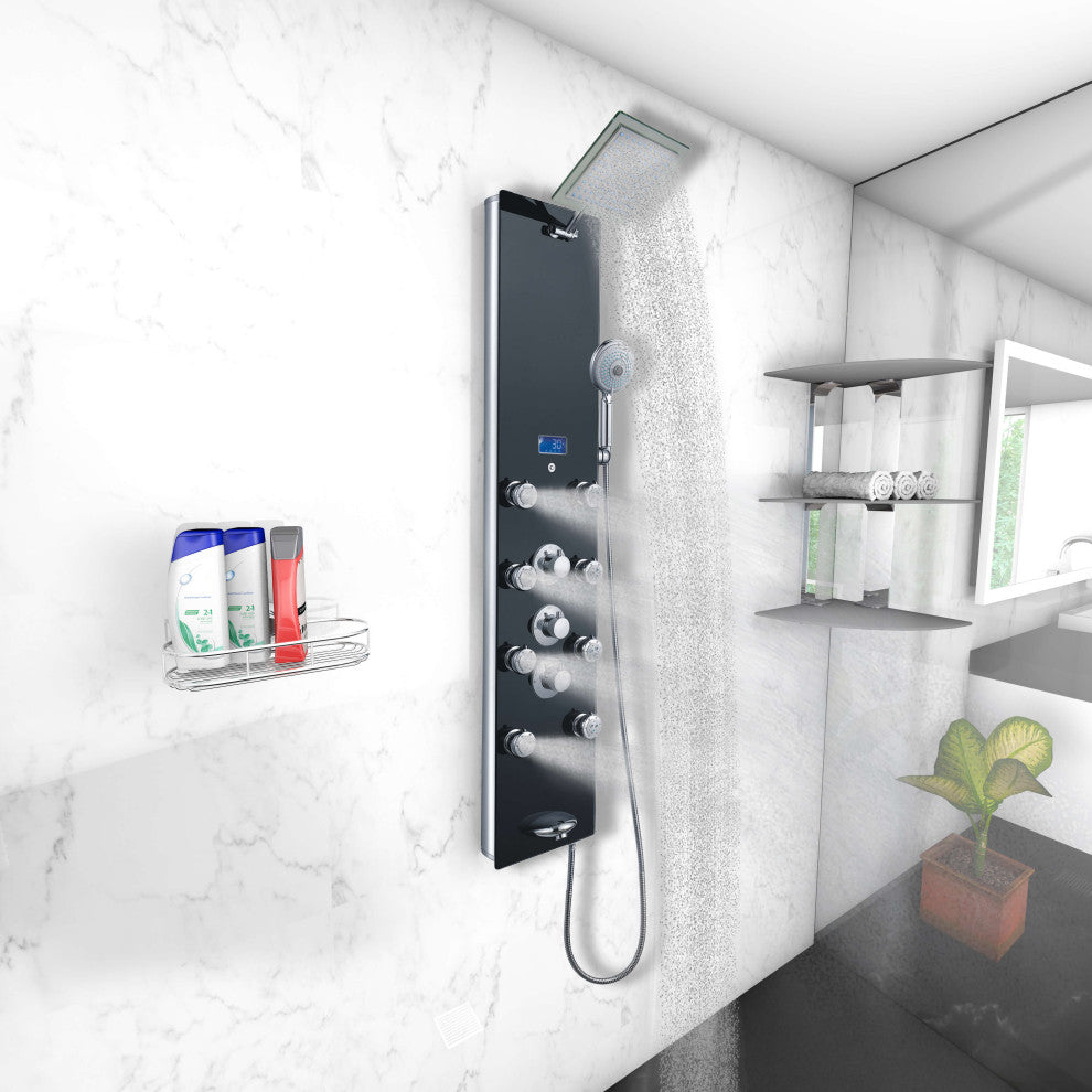 Blue Ocean 52-inch Aluminum SPA331B Thermostatic Shower Panel