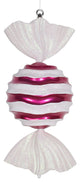 Vickerman Stripe Wave Candy Ornament, 18.5", Cerise