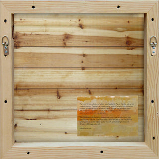 Fading Flower Print on Wood, 61x61 cm