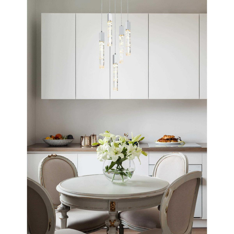 Aurora 5 Light Chandelier, Black