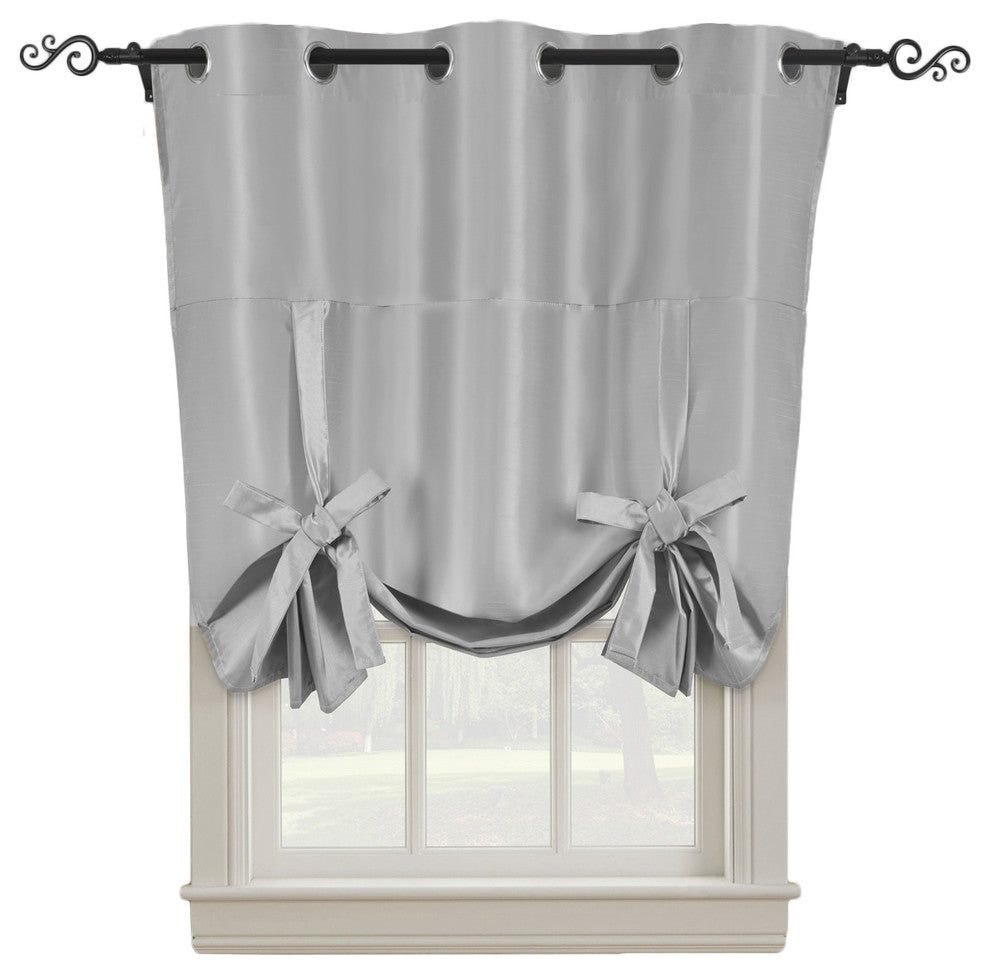 Soho Triple-Pass Single Blackout Curtain, Silver, 42"x63"
