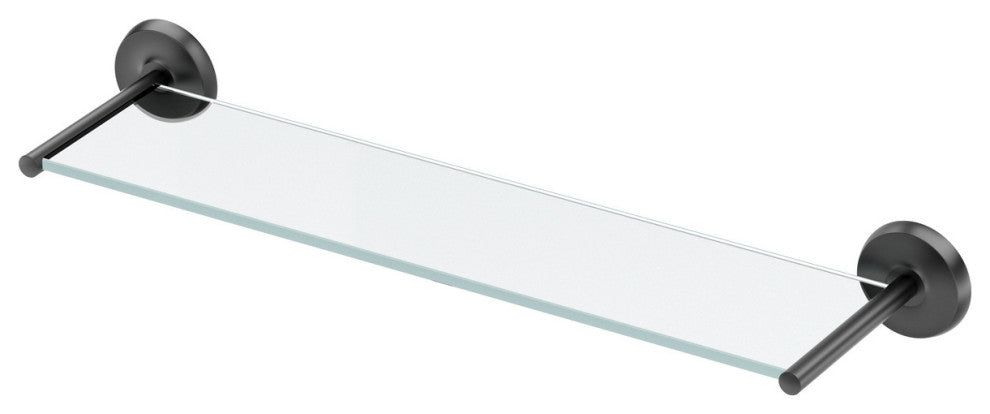 Designer II 20.13" Glass Shelf, Matte Black