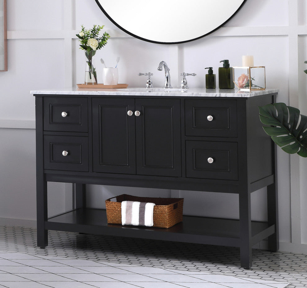 Matilda 48" Single Bathroom Vanity Set, Black