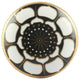 Set of Four Golden Ceramic Floral Cabinet Knobs