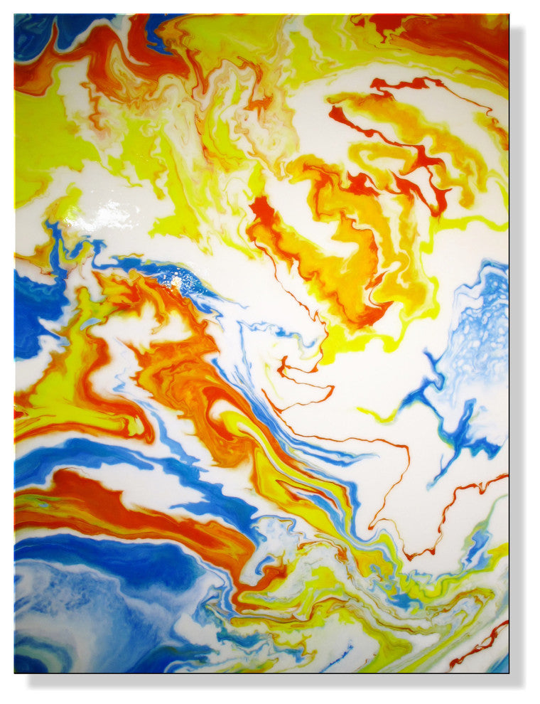 Modern Abstract Resin Coated Limited Edition Canvas Painting 48 x 36  ELOISExxx
