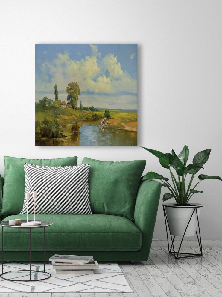 "Finally Home" Painting Print on Wrapped Canvas, 18x18