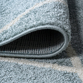 Cole Minimalist Diamond Trellis Light Blue/White 5'x8' Area Rug