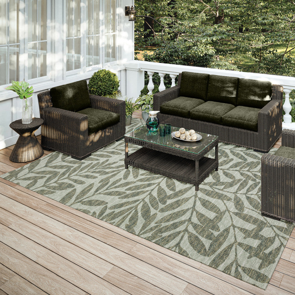 Indoor/Outdoor Sedona SN5 Fernway Machine Washable 3' x 5' Rug