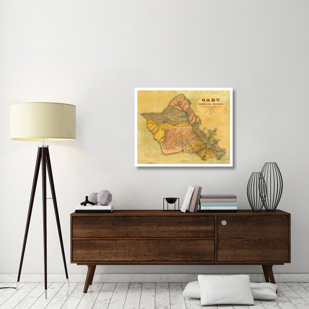 "Oahu, Hawaiian Islands, 1899" Digital Paper Print by T.D. Beasley, 38"x31"
