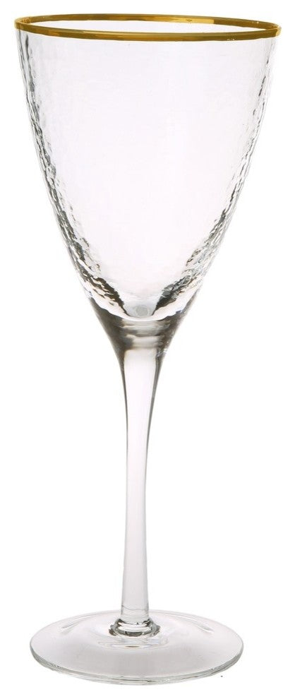 Classic Touch Wine Glasses With  Gold Design