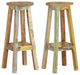 vidaXL Bar Stools 2 pcs Solid Reclaimed Wood