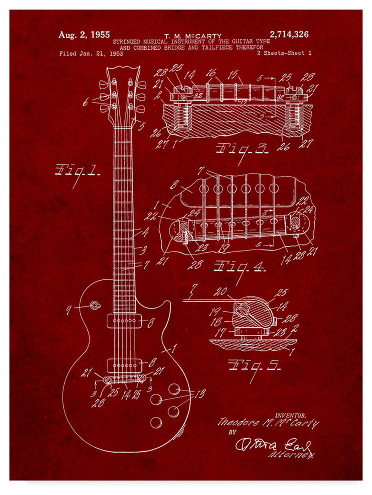 "Guitar 4" by Cole Borders, Canvas Art, 47"x35"