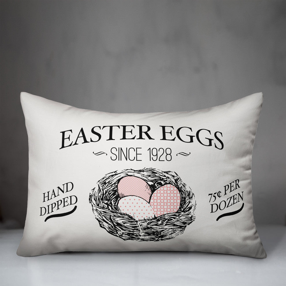 Vintage Easter Eggs 14x20 Lumbar Pillow