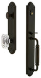 Arc 1-Piece Dummy Handleset, C Grip and Baguette Clear Crystal Knob, 848385