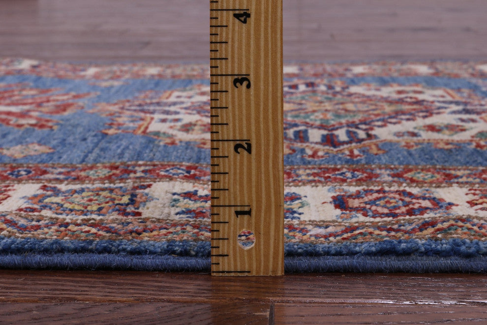 2' 9" X 13' 4" Super Kazak Handmade Wool Runner Rug - Q12997