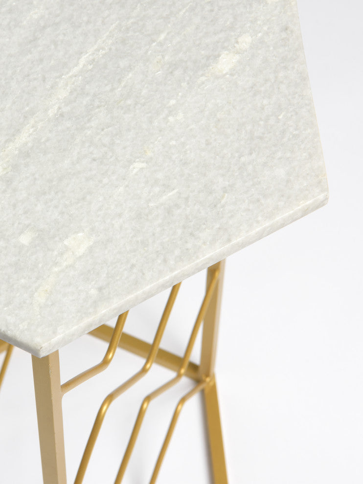 Piers Marble Table, Wine Storage