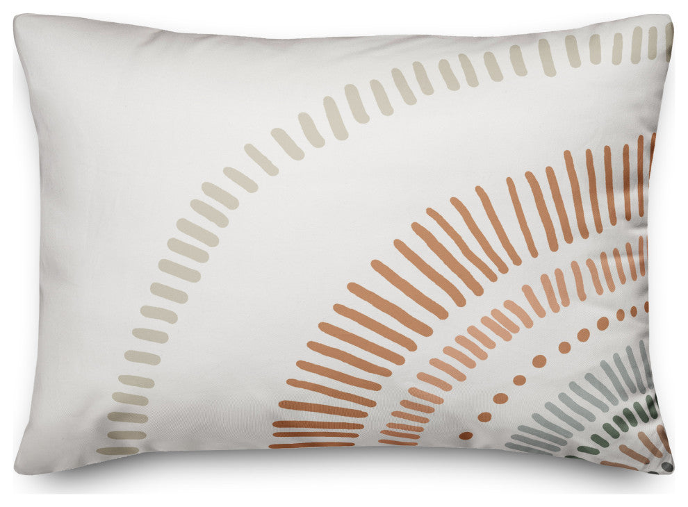 Dashed Earthtones 14x20 Spun Poly Pillow