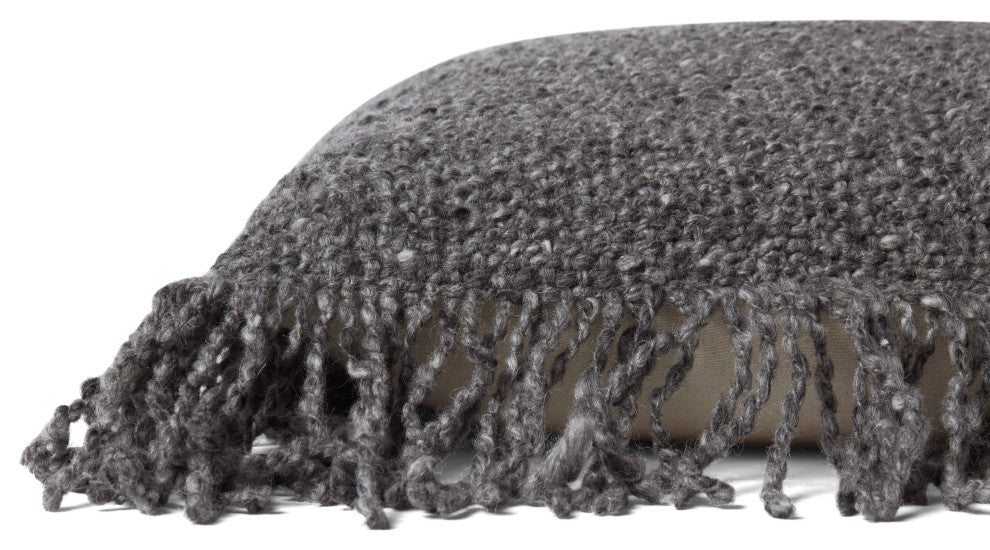 Loloi PLL0033 Charcoal 18" x 18" Cover Only Pillow