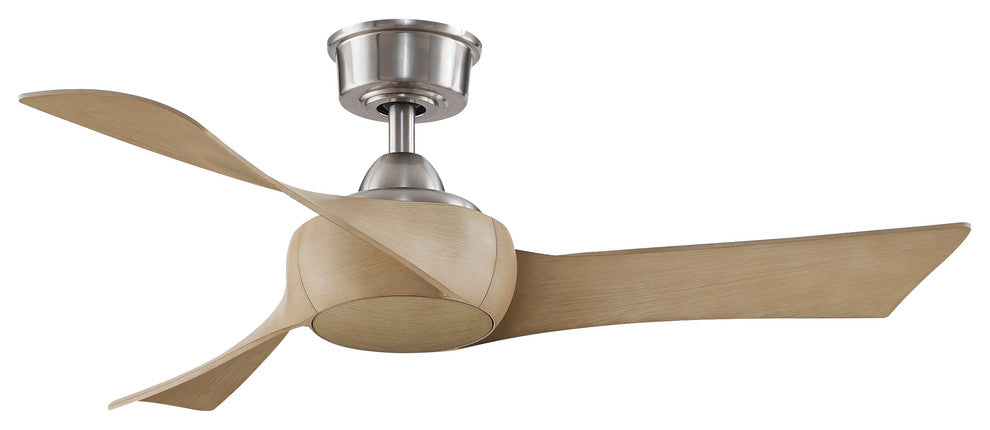 Fanimation Wrap Custom Ceiling Fan Brushed Nickel/Natural Blades, 44"